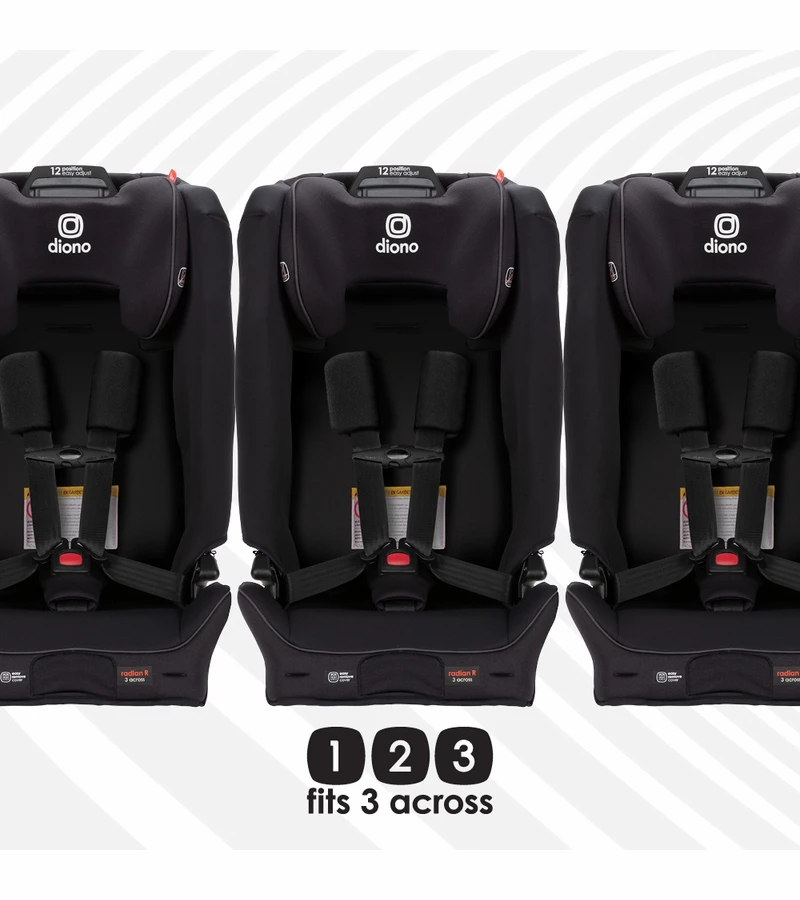 Diono Radian 3R SafePlus All-in-One Convertible Car Seat - Jet Black 7 Diono Radian 3R SafePlus All-in-One Convertible Car Seat - Jet Black - Image 7