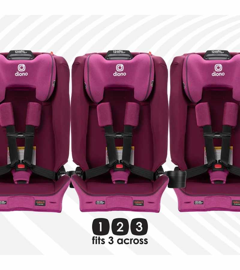 Diono Radian 3R SafePlus All-in-One Convertible Car Seat - Purple Plum 7 Diono Radian 3R SafePlus All-in-One Convertible Car Seat - Purple Plum - Image 7