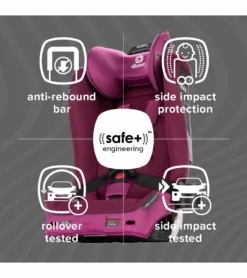 Diono Radian 3R SafePlus All-in-One Convertible Car Seat - Purple Plum 9 Diono Radian 3R SafePlus All-in-One Convertible Car Seat - Purple Plum -Britax || Graco || Maxi-Cosi Shop diono radian 3r safeplus all in one convertible car seat purple plum 9