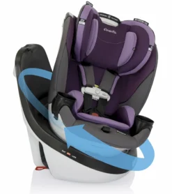 Evenflo GOLD SensorSafe Revolve 360 Slim 2-in-1 Rotational Convertible Car Seat - Amethyst