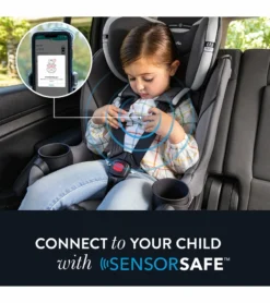 Evenflo GOLD SensorSafe Revolve 360 Slim 2-in-1 Rotational Convertible Car Seat - Amethyst -Britax || Graco || Maxi-Cosi Shop evenflo gold sensorsafe revolve 360 slim rotational all in one convertible car seat amethyst 124