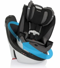 Evenflo GOLD SensorSafe Revolve 360 Slim 2-in-1 Rotational Convertible Car Seat - Obsidian