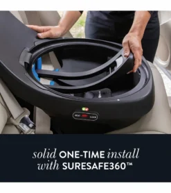 Evenflo GOLD SensorSafe Revolve360 Extend Rotational All-In-One Convertible Car Seat - Sapphire Blue -Britax || Graco || Maxi-Cosi Shop evenflo gold sensorsafe revolve360 extend rotational all in one convertible car seat sapphire blue 144