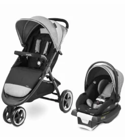 Evenflo GOLD SensorSafe Verge3 Smart Travel System With SecureMax Smart Infant Car Seat - Moonstone Gray