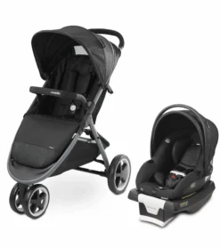 Evenflo GOLD SensorSafe Verge3 Smart Travel System With SecureMax Smart Infant Car Seat - Onyx Black