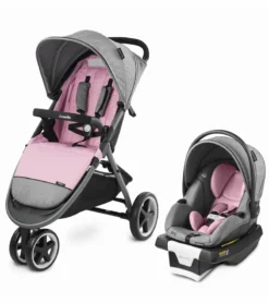 Evenflo GOLD SensorSafe Verge3 Smart Travel System With SecureMax Smart Infant Car Seat - Opal Pink