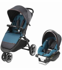 Evenflo GOLD SensorSafe Verge3 Smart Travel System With SecureMax Smart Infant Car Seat - Sapphire Blue