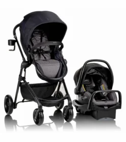 Evenflo Pivot Modular Travel System With SafeMax Infant Car Seat - Casual Gray