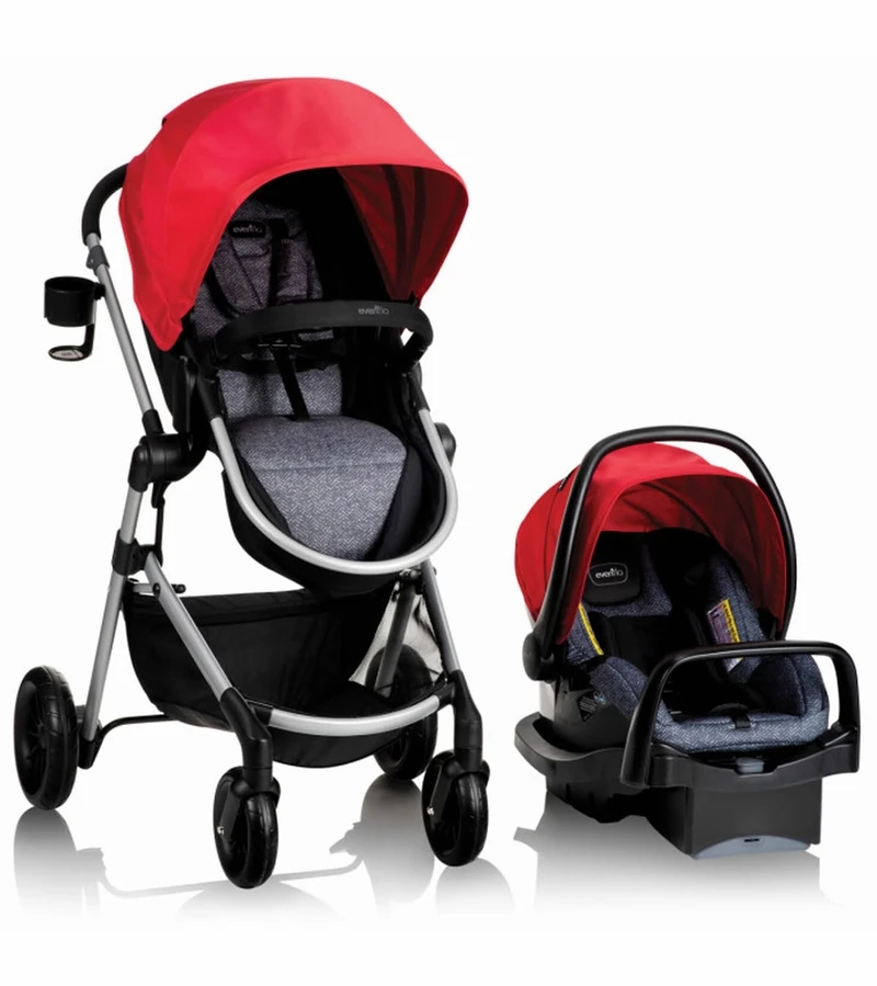 Evenflo Pivot Modular Travel System With Safemax Infant Car Seat - Salsa 1 Evenflo Pivot Modular Travel System With Safemax Infant Car Seat - Salsa