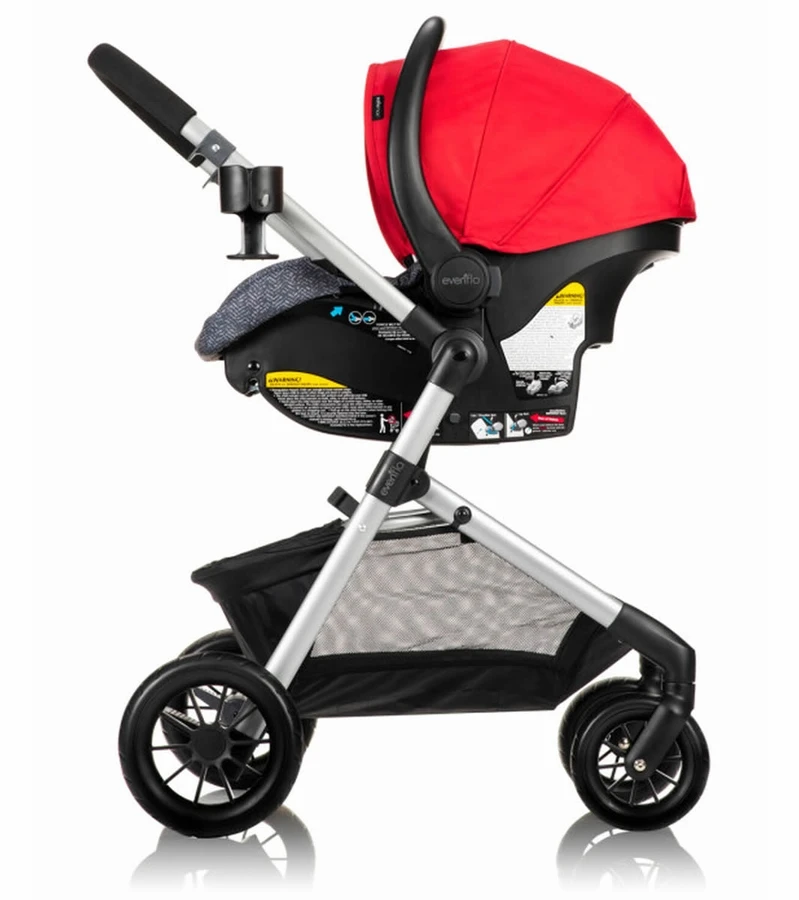 Evenflo Pivot Modular Travel System With Safemax Infant Car Seat - Salsa 2 Evenflo Pivot Modular Travel System With Safemax Infant Car Seat - Salsa - Image 2