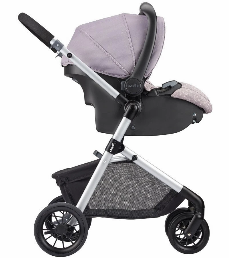 Evenflo Pivot Travel System With SafeMax Infant Car Seat - Sandstone 2 Evenflo Pivot Travel System With SafeMax Infant Car Seat - Sandstone - Image 2