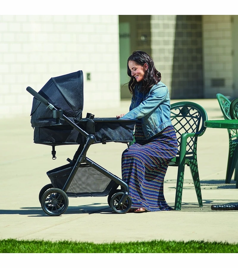 Evenflo Pivot Travel System With SafeMax Infant Car Seat - Sandstone 7 Evenflo Pivot Travel System With SafeMax Infant Car Seat - Sandstone - Image 7