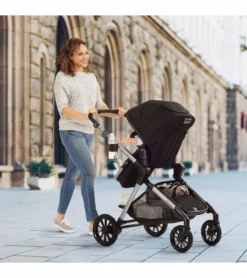 Evenflo Pivot Xpand Modular Travel System With SafeMax Infant Car Seat - Stallion -Britax || Graco || Maxi-Cosi Shop evenflo pivot xpand modular travel system with safemax infant car seat stallion 185