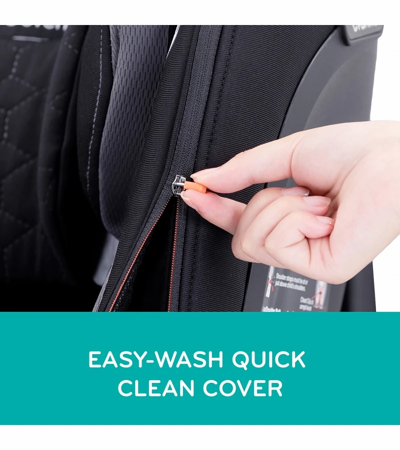 Evenflo Revolve360 Extend Rotational All-in-one Convertible Car Seat With Quick Clean Cover - Rowe Pink 6 Evenflo Revolve360 Extend Rotational All-in-one Convertible Car Seat With Quick Clean Cover - Rowe Pink - Image 6