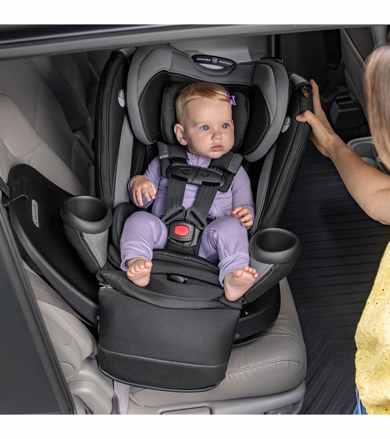Evenflo Revolve360 Extend Rotational All-in-one Convertible Car Seat With Quick Clean Cover - Rowe Pink 7 Evenflo Revolve360 Extend Rotational All-in-one Convertible Car Seat With Quick Clean Cover - Rowe Pink - Image 7