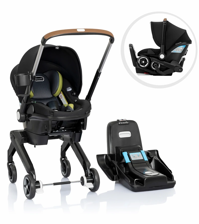 Evenflo Shyft DualRide Infant Car Seat And Stroller Combo - Durham Green 1 Evenflo Shyft DualRide Infant Car Seat And Stroller Combo - Durham Green