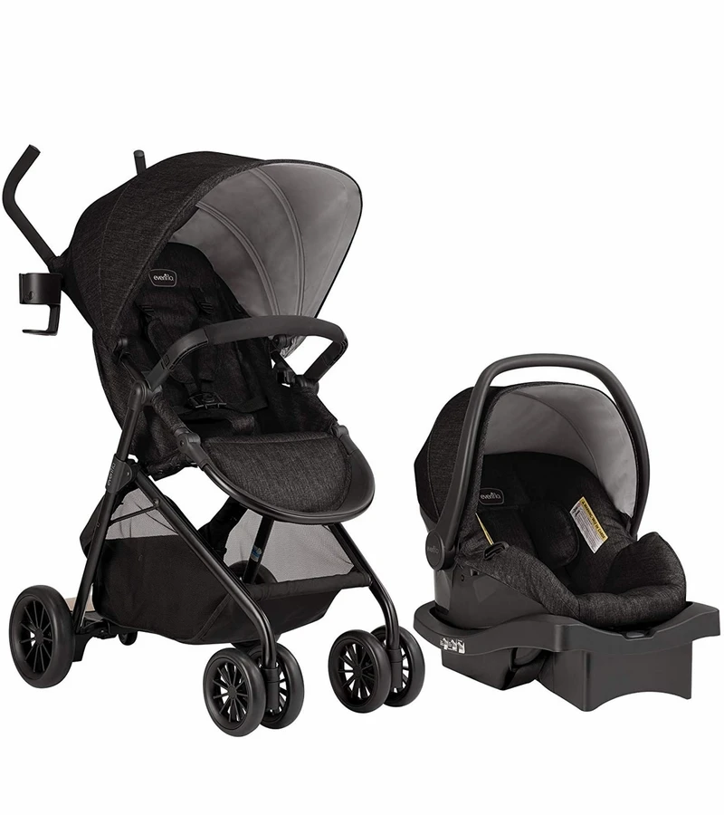 Evenflo Sibby Travel System With LiteMax 35 Infant Car Seat - Charcoal 1 Evenflo Sibby Travel System With LiteMax 35 Infant Car Seat - Charcoal