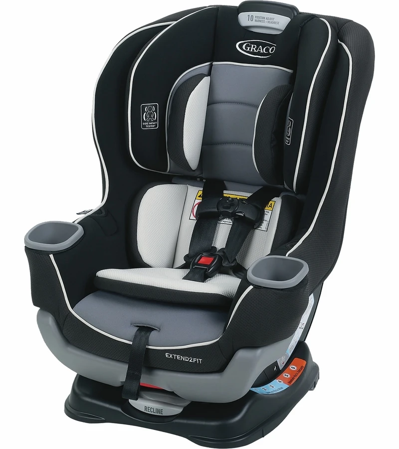 Graco Extend2Fit Convertible Car Seat - Gotham 1 Graco Extend2Fit Convertible Car Seat - Gotham