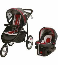Graco FastAction Fold Jogger Click Connect Travel System - Chili Red