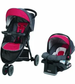 Graco FastAction Fold Sport LX Click Connect Travel System - Chili Red
