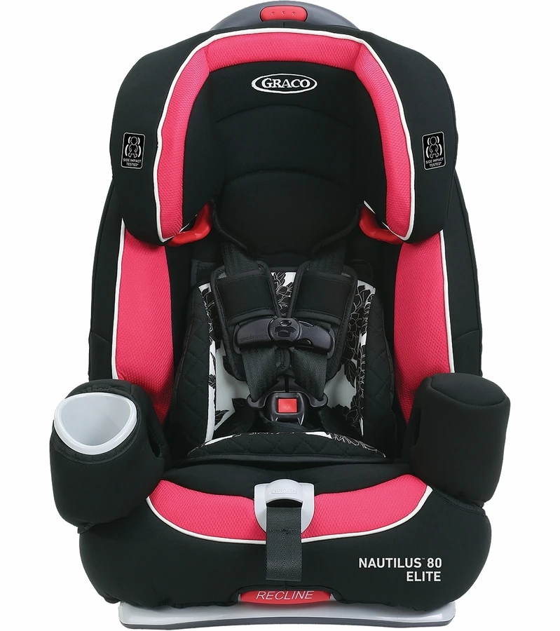 Graco Nautilus 80 Elite 3-in-1 Harness Booster Car Seat - Azalea 2 Graco Nautilus 80 Elite 3-in-1 Harness Booster Car Seat - Azalea - Image 2