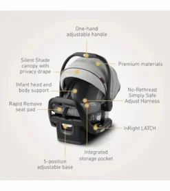 Graco Premier SnugRide SnugFit 35 XT Infant Car Seat - Midtown -Britax || Graco || Maxi-Cosi Shop graco premier snugride snugfit 35 xt infant car seat midtown 132