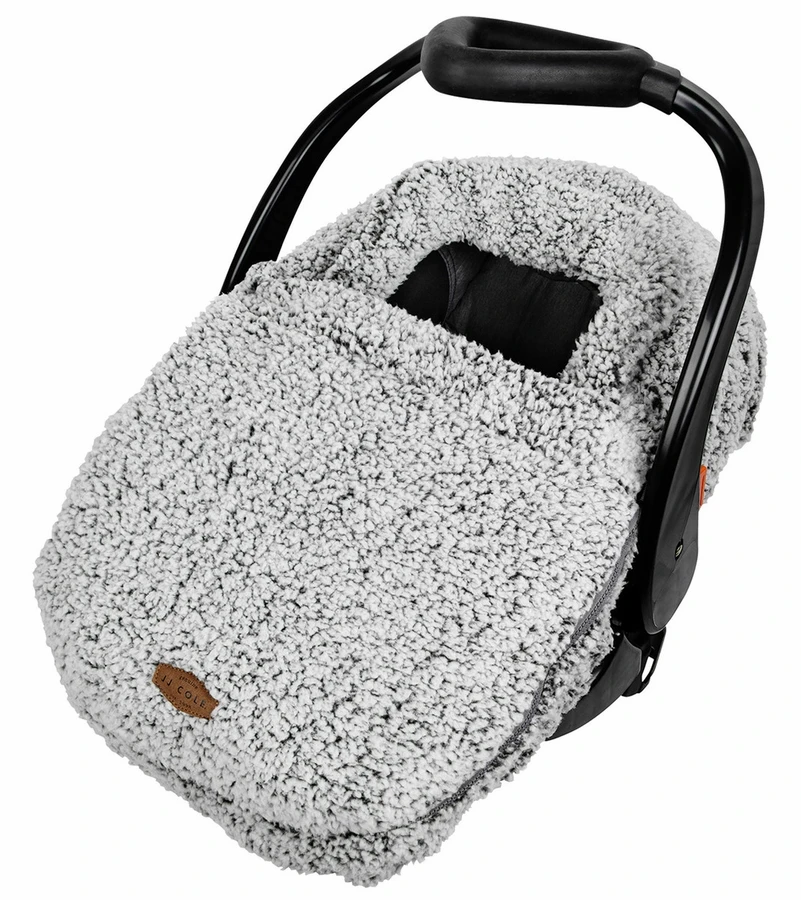 JJ Cole Cuddly Car Seat Cover - Gray 1 JJ Cole Cuddly Car Seat Cover - Gray