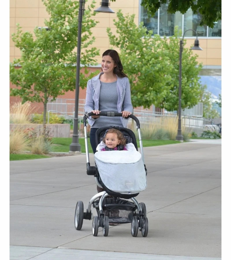 JJ Cole Muslin Bundleme - Gray Stitch 2 JJ Cole Muslin Bundleme - Gray Stitch - Image 2