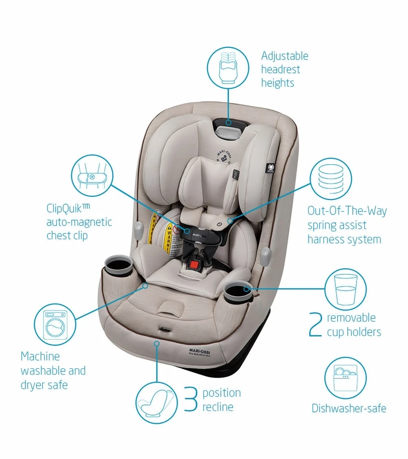 Maxi-Cosi Pria Max All-in-One Convertible Car Seat - Desert Wonder (PureCosi) 4 Maxi-Cosi Pria Max All-in-One Convertible Car Seat - Desert Wonder (PureCosi) - Image 4