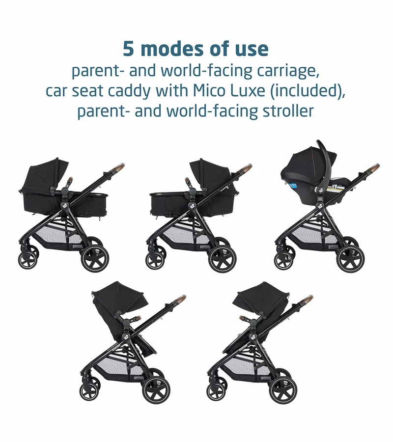 Maxi-Cosi Zelia2 Luxe Travel System - New Hope Black 2 Maxi-Cosi Zelia2 Luxe Travel System - New Hope Black - Image 2