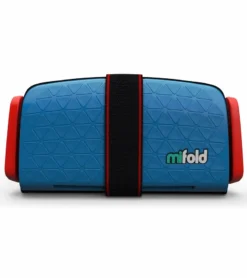 Mifold Grab-and-Go Backless Belt Positioning Booster Car Seat - Denim Blue
