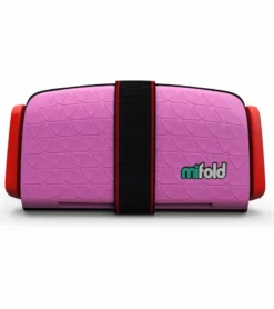 Mifold Grab-and-Go Backless Belt Positioning Booster Car Seat - Perfect Pink