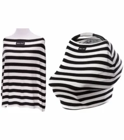 Milk Snob Infant Car Seat & Nursing Cover - Black/White