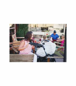 Milk Snob Infant Car Seat & Nursing Cover - Cream/Grey -Britax || Graco || Maxi-Cosi Shop milk snob infant car seat nursing cover cream grey 245