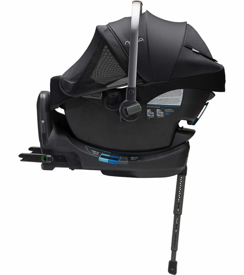 Nuna PIPA RX Lightweight Infant Car Seat + RELX Base With Load Leg - Caviar 4 Nuna PIPA RX Lightweight Infant Car Seat + RELX Base With Load Leg - Caviar - Image 4