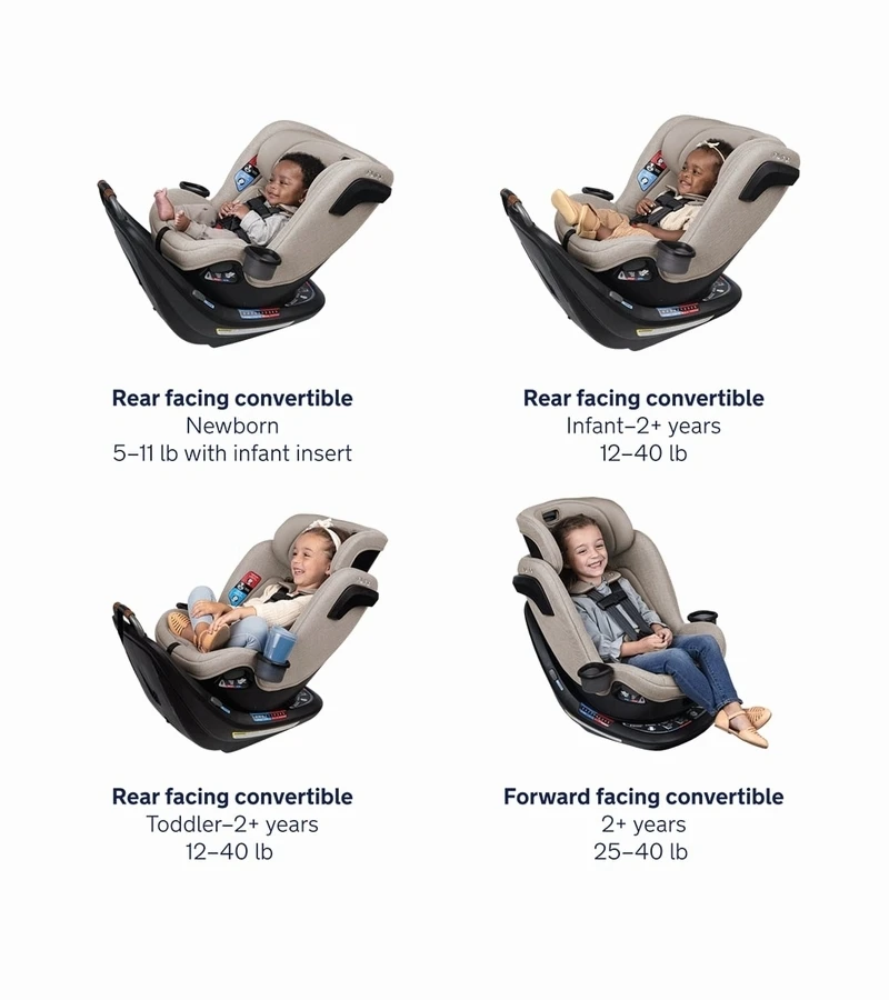 Nuna REVV Rotating Convertible Car Seat - Hazelwood 4 Nuna REVV Rotating Convertible Car Seat - Hazelwood - Image 4