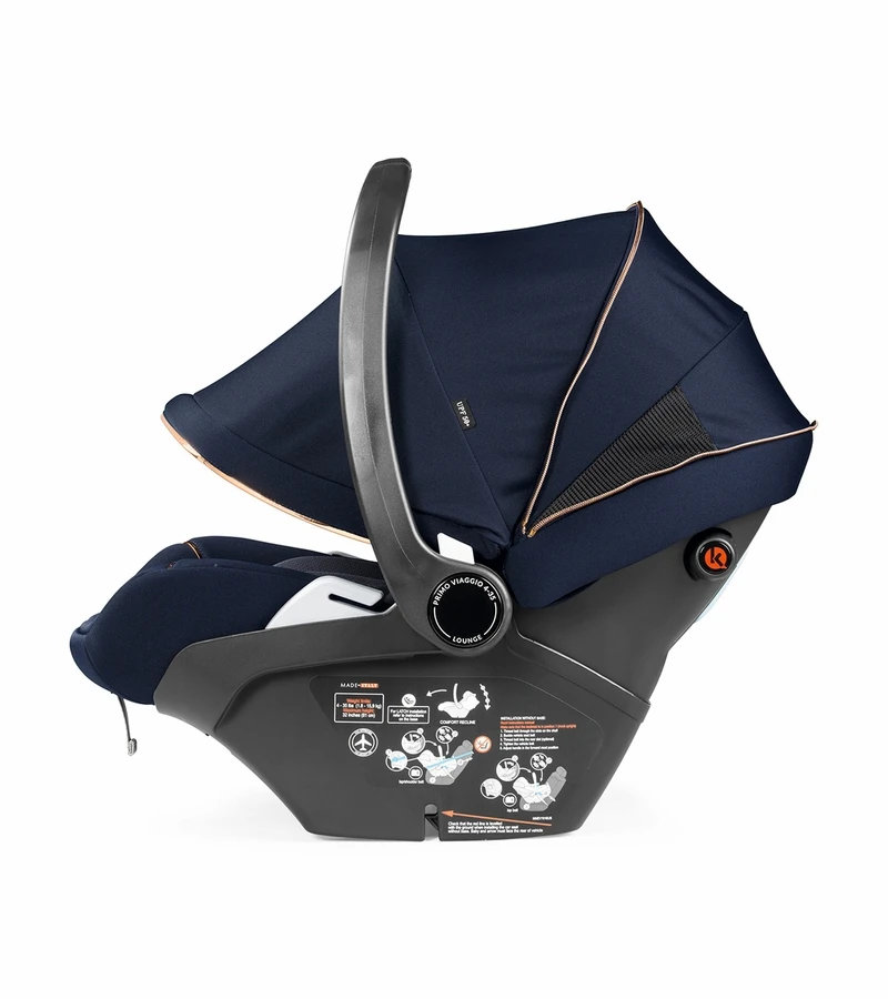 Peg Perego Primo Viaggio 4-35 Lounge Reclining Infant Car Seat - Blue Shine 6 Peg Perego Primo Viaggio 4-35 Lounge Reclining Infant Car Seat - Blue Shine - Image 6