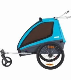Thule Coaster XT Bicycle Trailer + Rain Cover Bundle - Blue -Britax || Graco || Maxi-Cosi Shop thule coaster xt bicycle trailer rain cover bundle blue 144