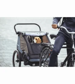 Thule Courier Bicycle Trailer + Pet Kit Bundle - Aegean Blue -Britax || Graco || Maxi-Cosi Shop thule courier bicycle trailer pet kit bundle aegean blue 152