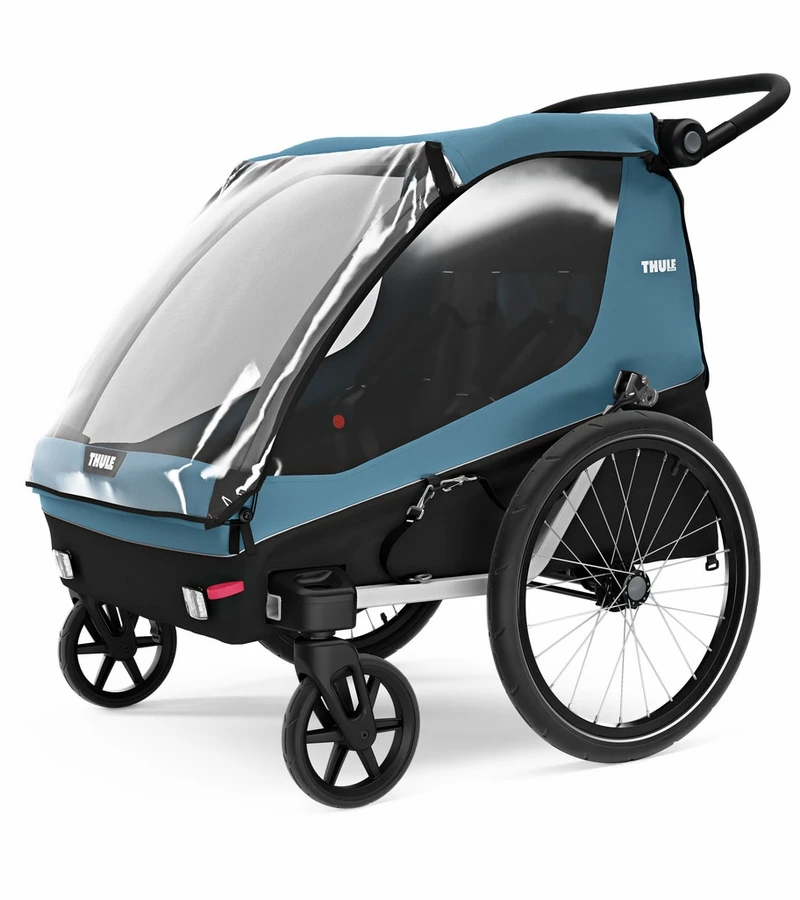 Thule Courier Bicycle Trailer + Stroller - Aegean Blue 2 Thule Courier Bicycle Trailer + Stroller - Aegean Blue - Image 2