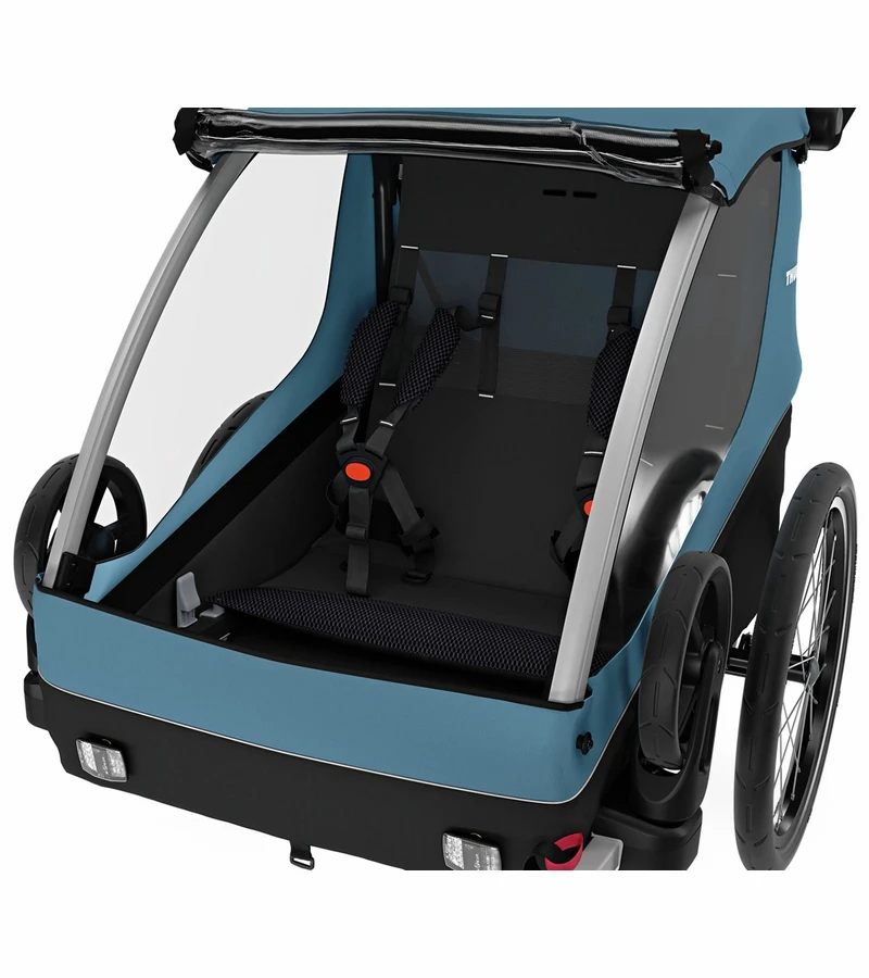 Thule Courier Bicycle Trailer + Stroller - Aegean Blue 3 Thule Courier Bicycle Trailer + Stroller - Aegean Blue - Image 3