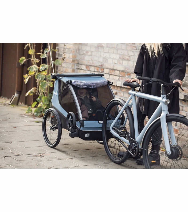Thule Courier Bicycle Trailer + Stroller - Aegean Blue 7 Thule Courier Bicycle Trailer + Stroller - Aegean Blue - Image 7