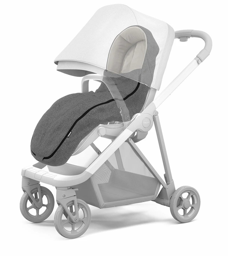 Thule Stroller Footmuff - Grey Melange 2 Thule Stroller Footmuff - Grey Melange - Image 2