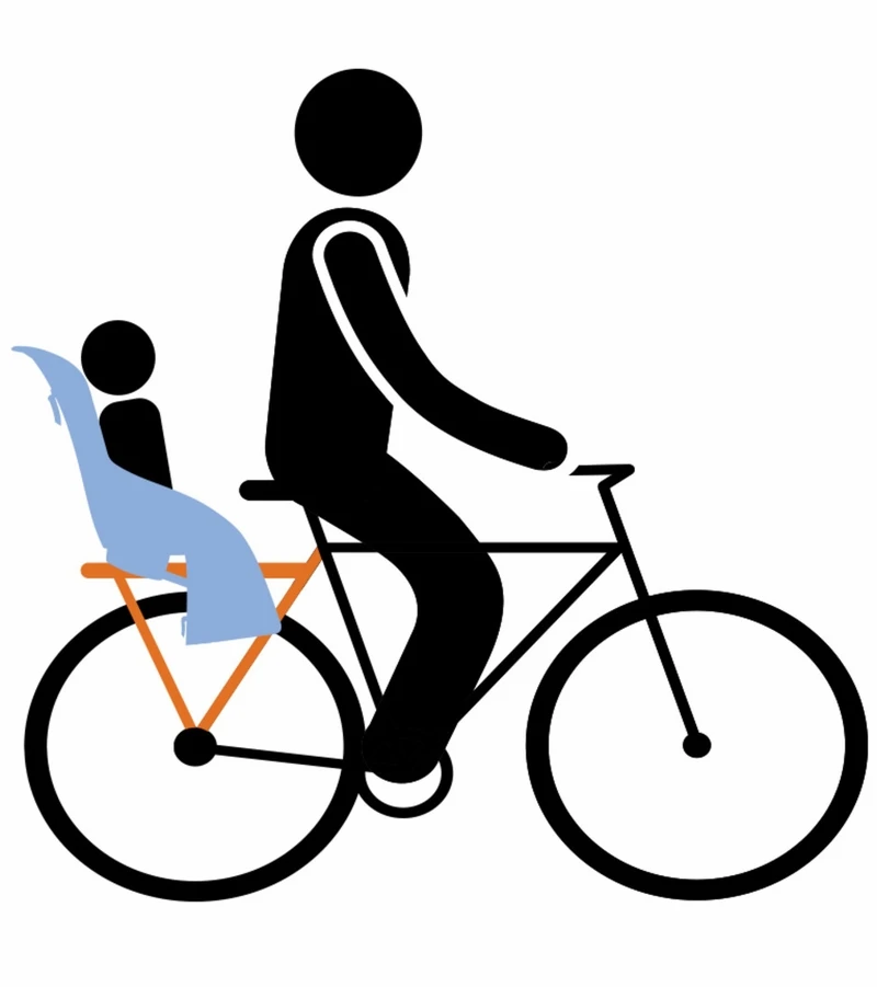 Thule Yepp Maxi EasyFit Rack Mounted Child Bike Seat - Orange 5 Thule Yepp Maxi EasyFit Rack Mounted Child Bike Seat - Orange - Image 5