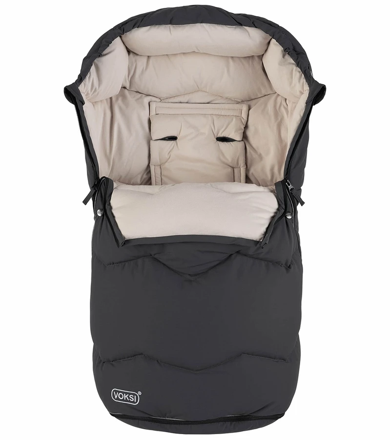 Voksi Urban Footmuff - Grey / Cream 2 Voksi Urban Footmuff - Grey / Cream - Image 2